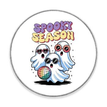Geist Halloween Spooky Season - Runder Kühlschrankmagnet - Weiß - Vorne