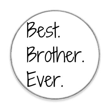 Frère Frangin Frere Naissance Bébé Frérot - Magnet rond - blanc - Devant