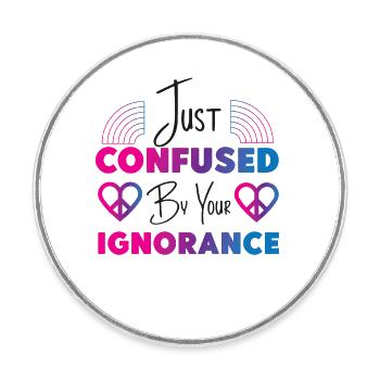 Bisexual Bi Pride Flag Just - Round  fridge magnet - white - Front
