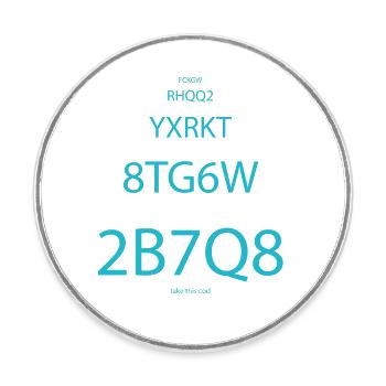 Destiny - Round  fridge magnet - white - Front