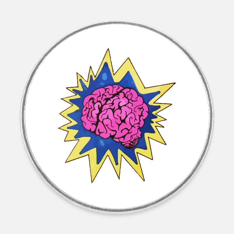 Brainwashed - Round  fridge magnet - white