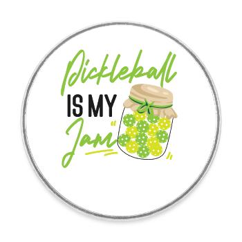 Pickleball Pickleball Is My Jam - Round  fridge magnet - white - Front