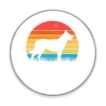 Beauceron - Round  fridge magnet - white - Front