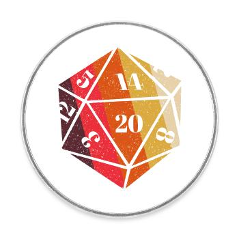 RPG-RPG-Tabletop-Rollenspiele Gamer-Rollenspiel - Runder Kühlschrankmagnet - Weiß - Vorne