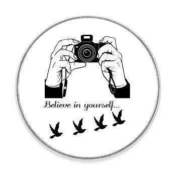 Photographer for passion - Round  fridge magnet - white - Front