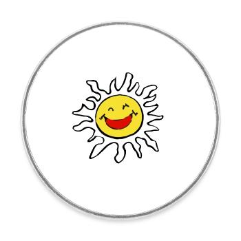 Create your own sun - Round  fridge magnet - white - Front