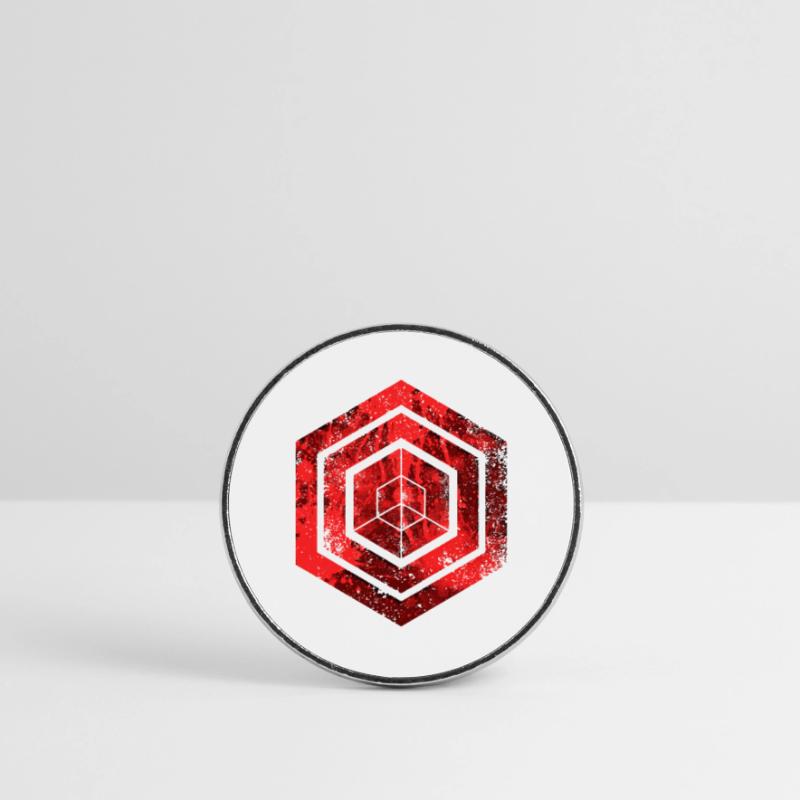 Hexagon-Programmierung Programmierer Codierung geometrisch Runder Kühlschrankmagnet