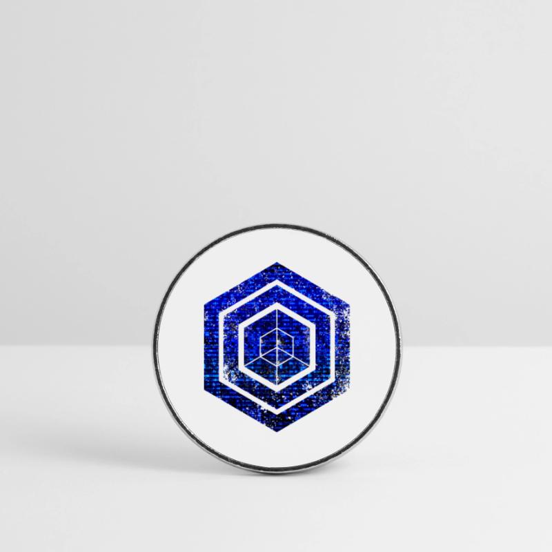 hexagon programming programmer coding geometric Round  fridge magnet