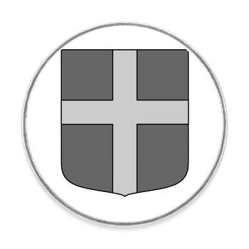 eng tactical shield - Round  fridge magnet - white - Front