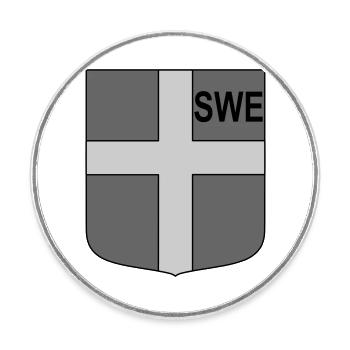 eng tactical shield - Round  fridge magnet - white - Front
