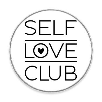 Club d’amour de soi - Magnet rond - blanc - Devant