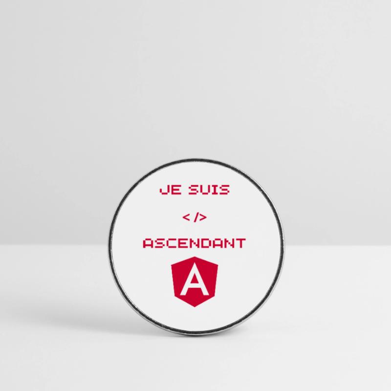 Angular Developer Gift Round  fridge magnet