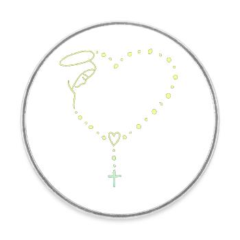 Jungfrau Maria Jesus Bibel Christliche Religion Madona - Runder Kühlschrankmagnet - Weiß - Vorne
