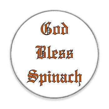 GodBlessSpinach - Runder Kühlschrankmagnet - Weiß - Vorne