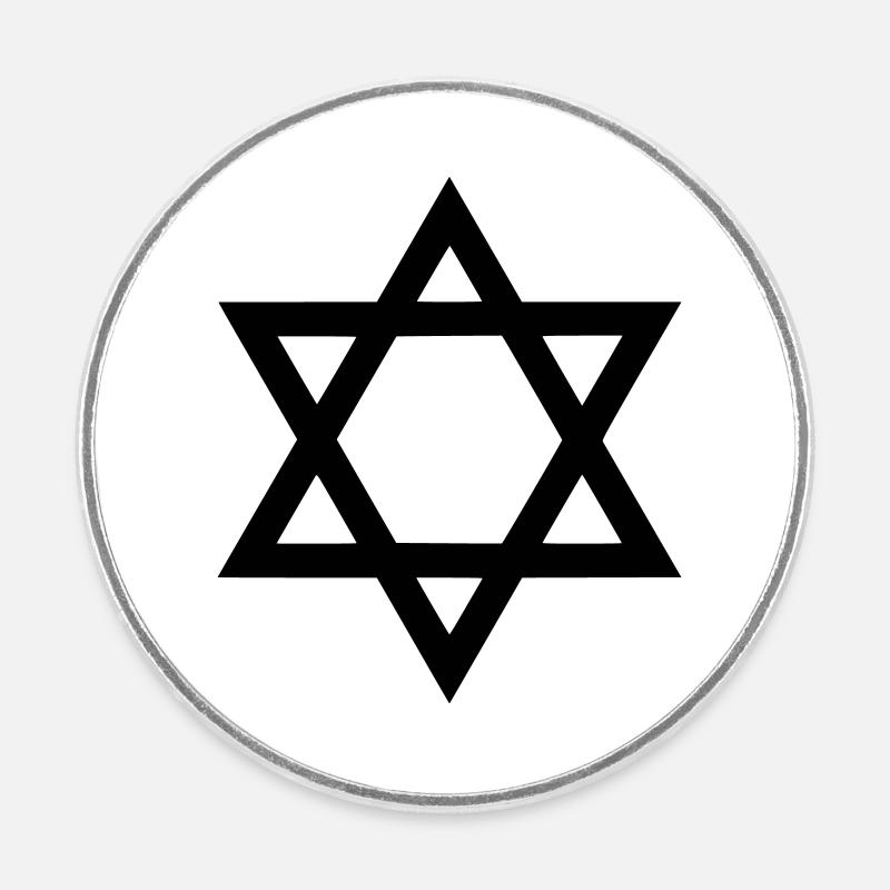David Star - Magnet rond - blanc