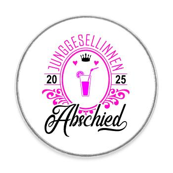 Bachelorette Party 2025 - Round  fridge magnet - white - Front