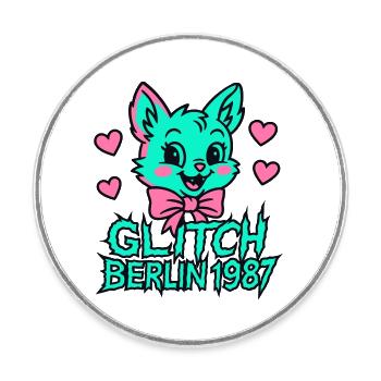 Glitch, Berlin 1987 - Round  fridge magnet - white - Front