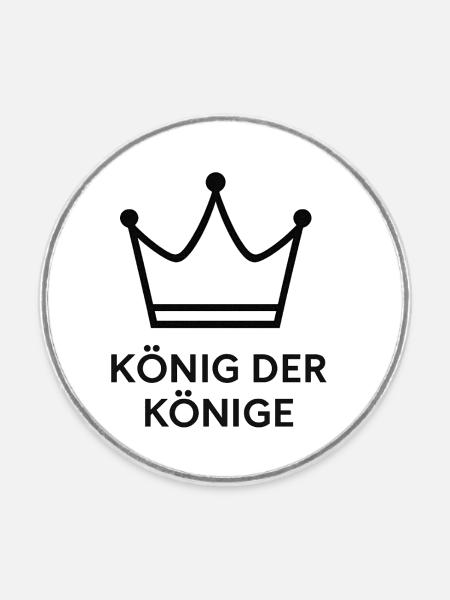 König der Könige Krone - Runder Kühlschrankmagnet - Weiß