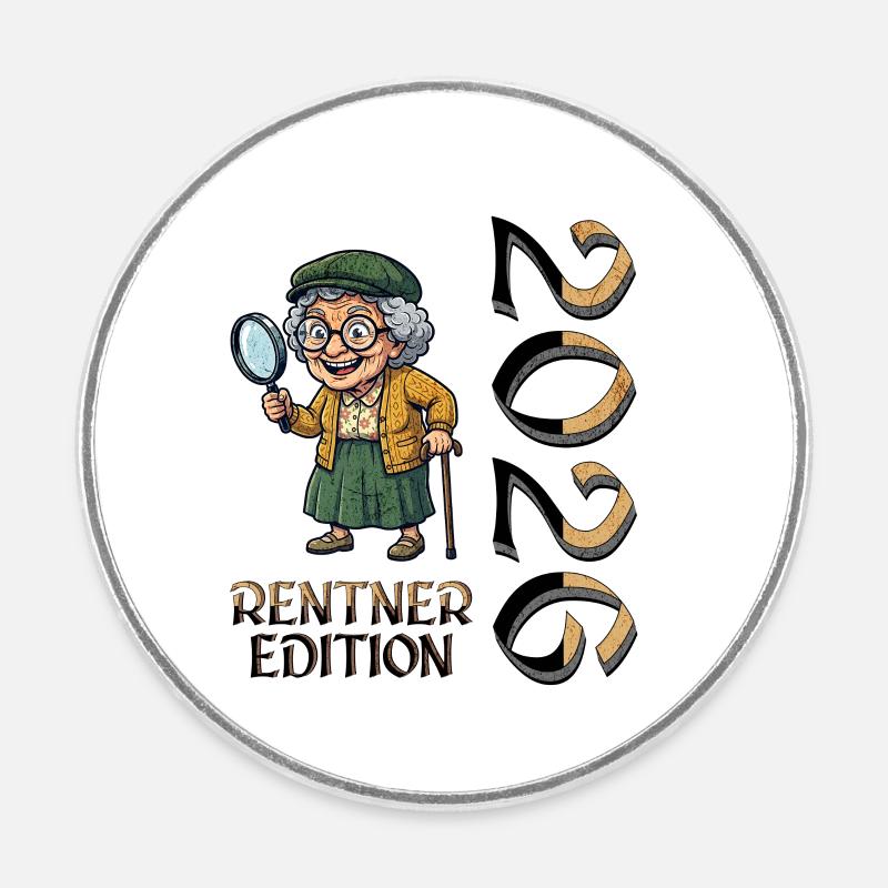 Retired Retirement Design - Round fridge magnet - white