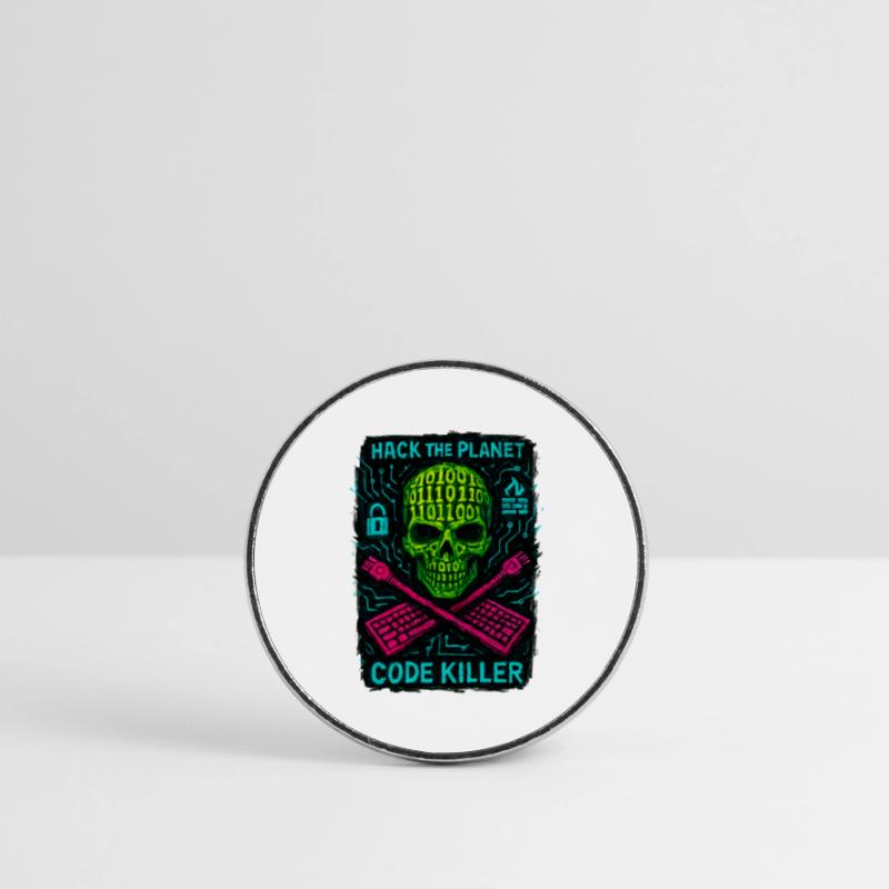 Hack the Planet Code Killer - Cyber Security Round  fridge magnet