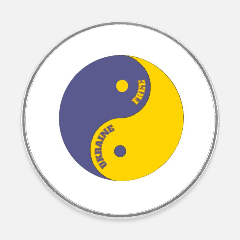 freeukraine - Magnet rond - blanc
