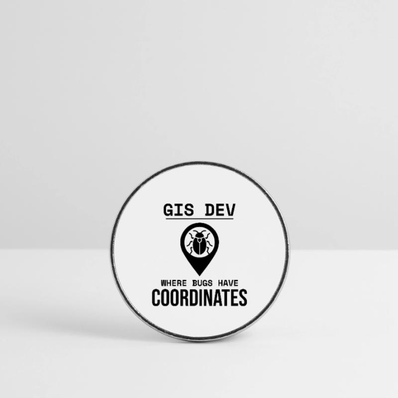 GIS Dev Debugging Coordinates Geospatial Bug Round  fridge magnet