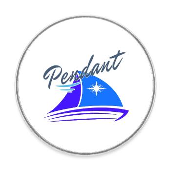 Pendant Typ auf Segelboot Segler Boot Skipper Gesc - Runder Kühlschrankmagnet - Weiß - Vorne