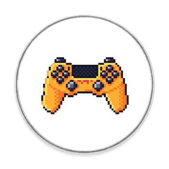 gaming controller - Runder Kühlschrankmagnet - Weiß - Vorne