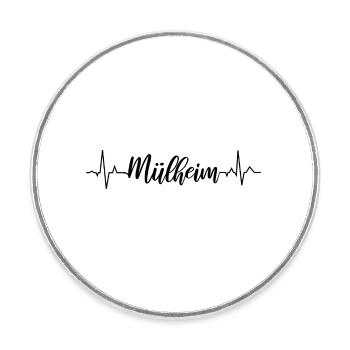 ECG Mülheim - Round  fridge magnet - white - Front