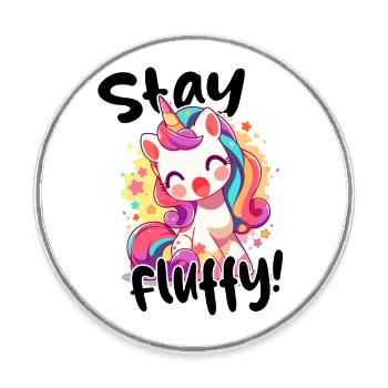 Une licorne pour les héroïnes douces - Magnet rond - blanc - Devant