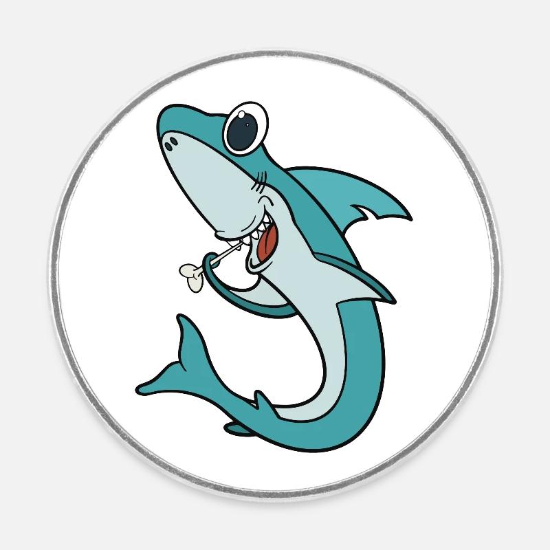 More than a bite to taste - Round  fridge magnet - white