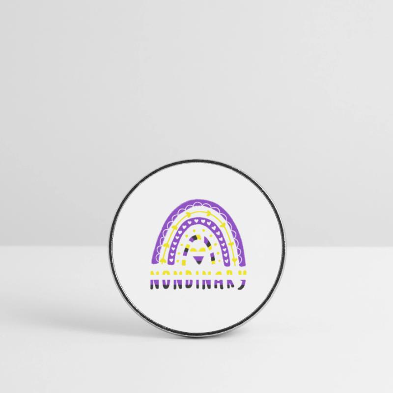 Nonbinary Pride Nonbinary Regenbogen Runder Kühlschrankmagnet
