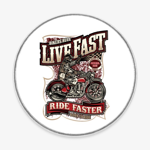 Born To Ride - Harleysti Italia Official 2023 - Runder Kühlschrankmagnet