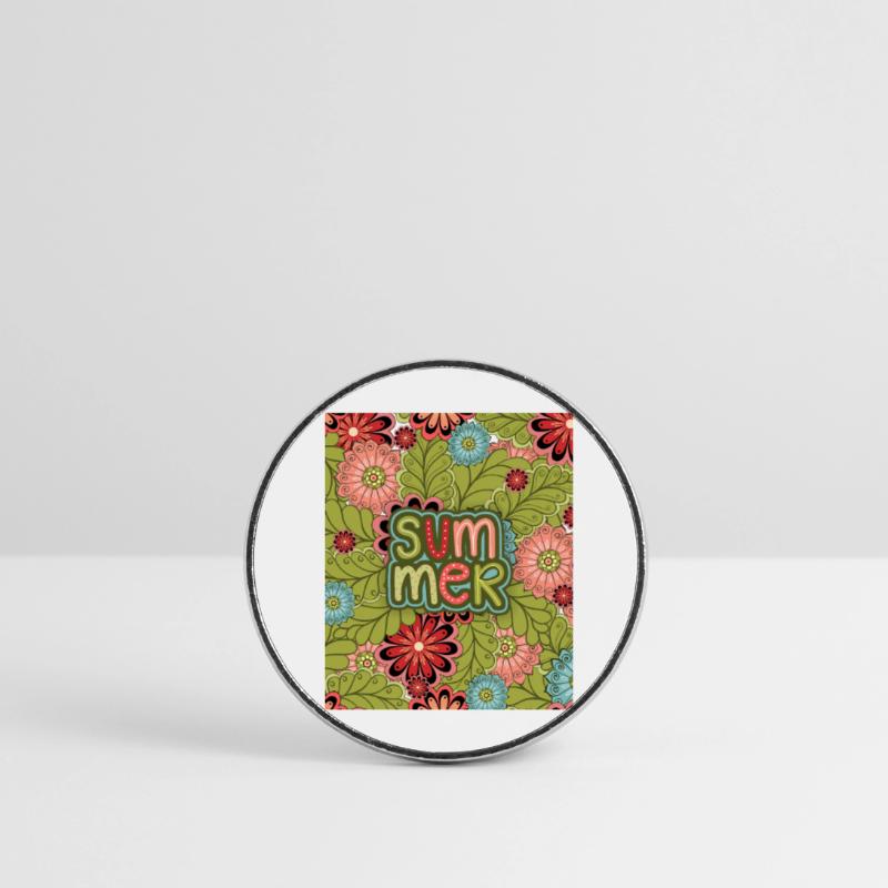 Summer, Pattern, Floral Pattern, Summer Pattern Round  fridge magnet