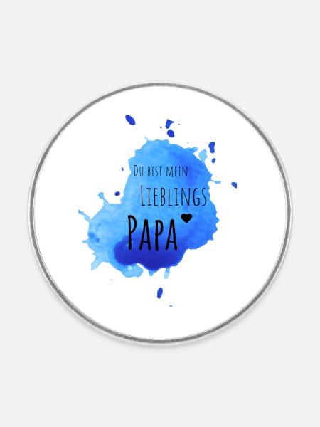 Lieblings Papa - Runder Kühlschrankmagnet - Weiß