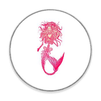 Sirène sirène sirène conte de fées - Magnet rond - blanc - Devant