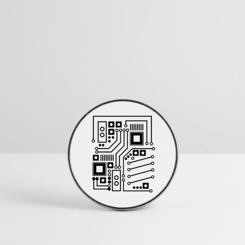 Circuit Board Circuit Board CPU Computer Shirt Gift Round  fridge magnet