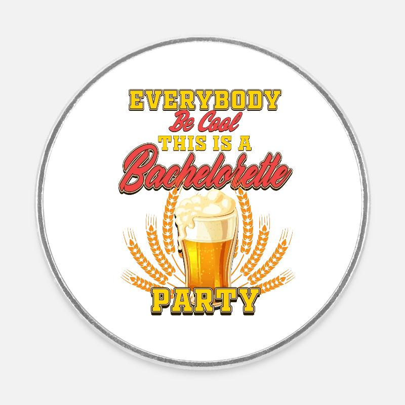 Tout le monde soit cool - Magnet rond - blanc