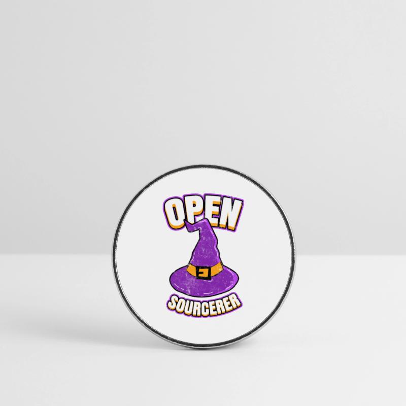 Open Sourcerer Programmierer Hacker Runder Kühlschrankmagnet