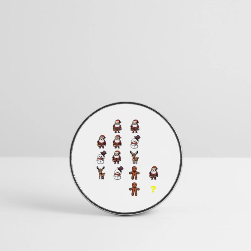 Devinette math math prof école primaire noël Magnet rond