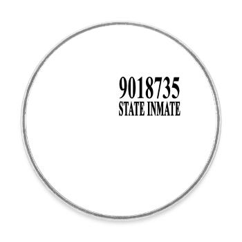 Convict costume criminal carnival party jail - Round  fridge magnet - white - Front