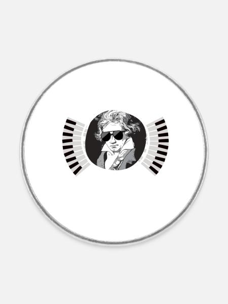 Beethoven Bonn - Runder Kühlschrankmagnet - Weiß