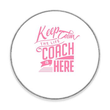 Formateur Coach de vie Coaching de vie - Magnet rond - blanc - Devant