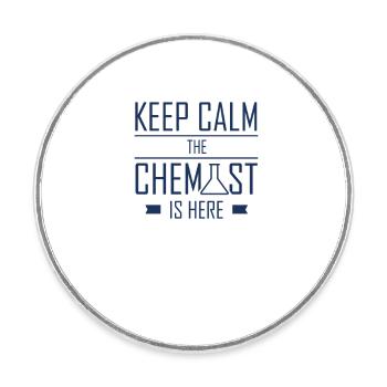 Chemistry chemist chemical chemist team - Round  fridge magnet - white - Front