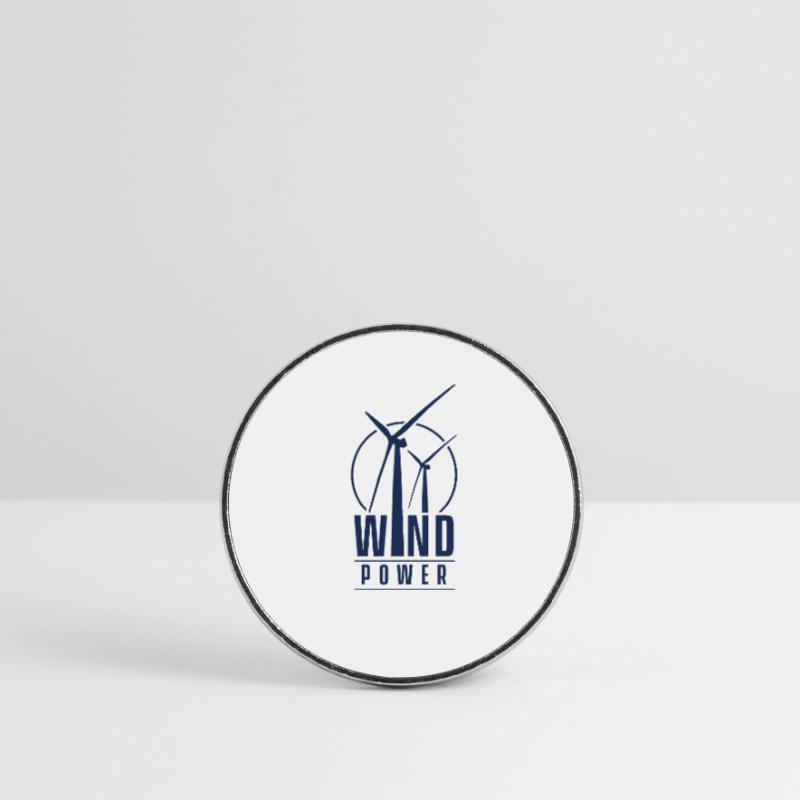 Éolienne Éolienne Éolienne Éolienne Éolienne Magnet rond