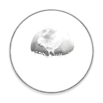 Barbican poultry chicken farmer - Round  fridge magnet - white - Front