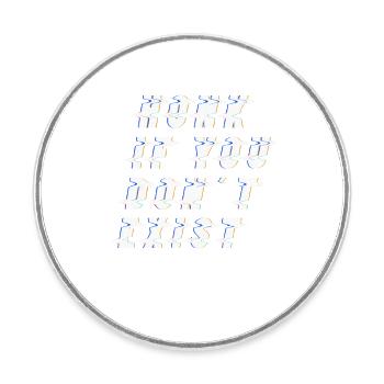 Existentialism philosophy - Round  fridge magnet - white - Front