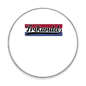Frikandel with Holland flag - Round  fridge magnet - white - Front