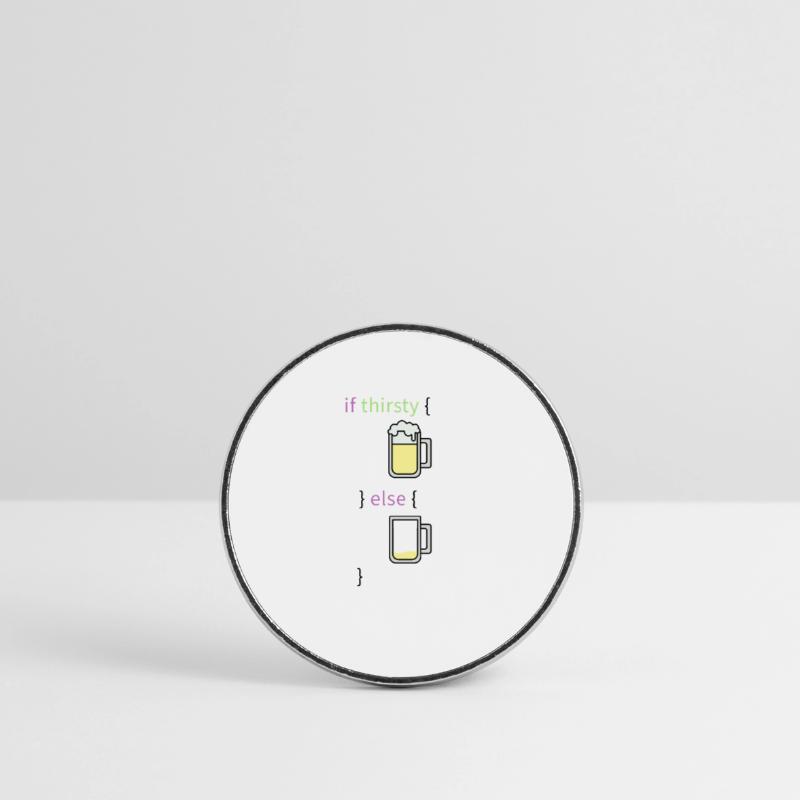 Programming language coder coding beer programmer Round  fridge magnet