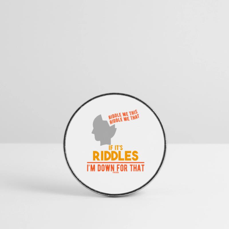 Solving puzzles Round  fridge magnet